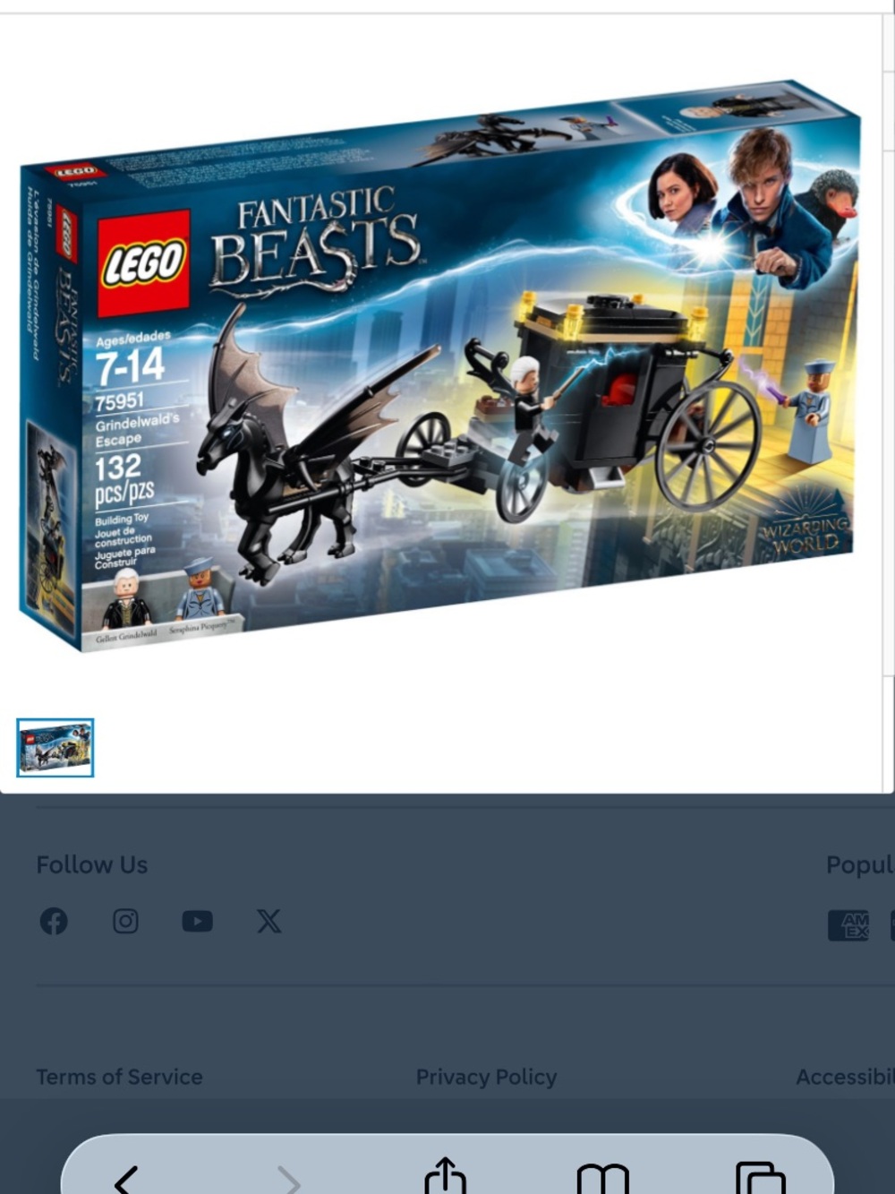 Lego Fantastic Beasts Set 75951 Grindelwald's Escape